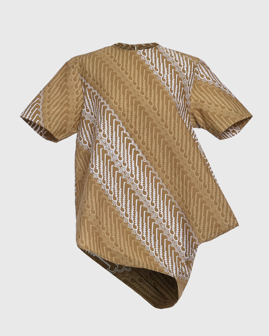 Kurung S/S Blouse Batik Cap Parang Seno Kecil - F226