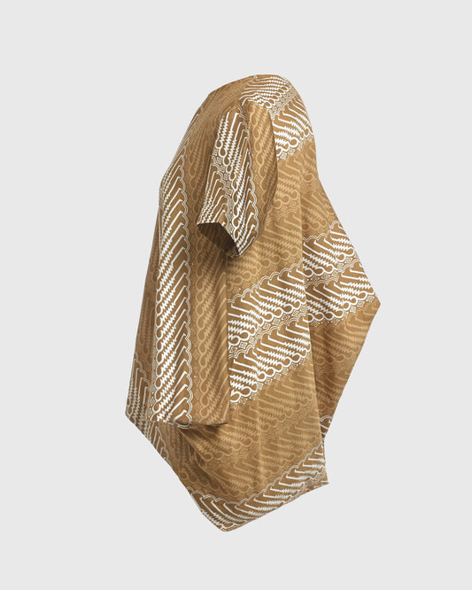 Kurung S/S Blouse Batik Cap Parang Seno Kecil - F226