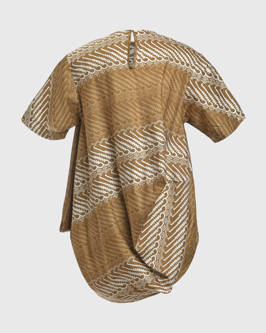 Kurung S/S Blouse Batik Cap Parang Seno Kecil - F226