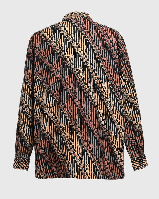 Basic L/S Shirt Batik Cap Parang Seno Kecil - F226