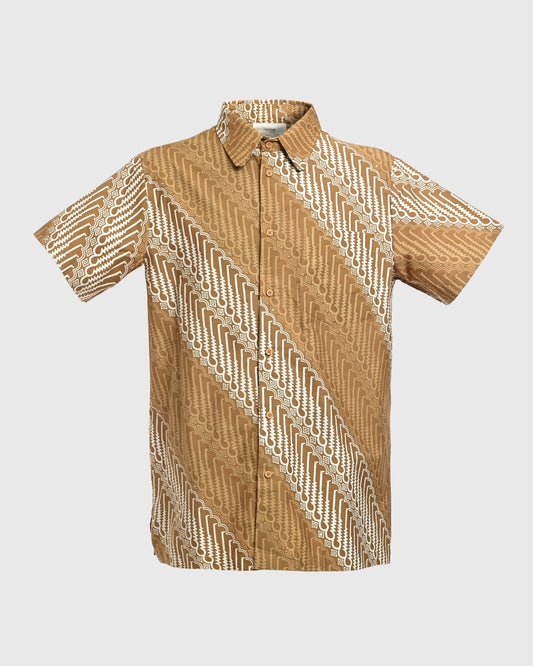 Basic S/S Shirt Batik Cap Parang Seno Kecil - F226