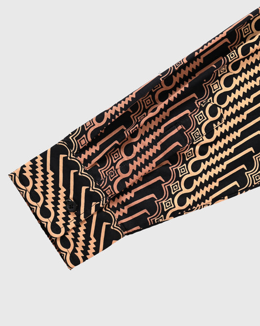 Basic L/S Shirt Batik Cap Parang Seno Kecil - F226