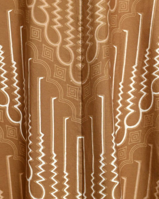 A-line Skirt Midi Batik Cap Parang Seno Besar - F226