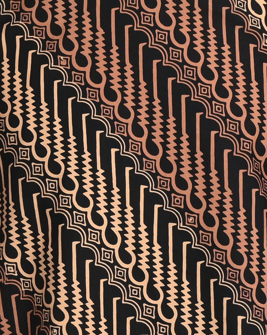 Kurung L/S Blouse Batik Cap Parang Seno Kecil - F226