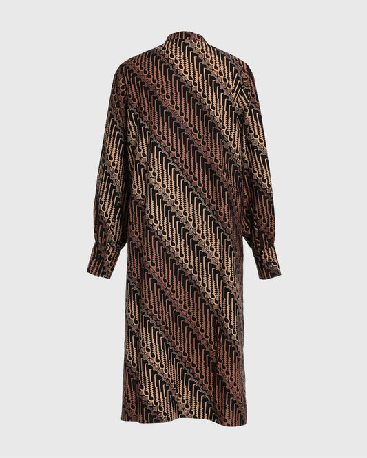 Tunik Long Batik Cap Parang Seno Kecil - F226