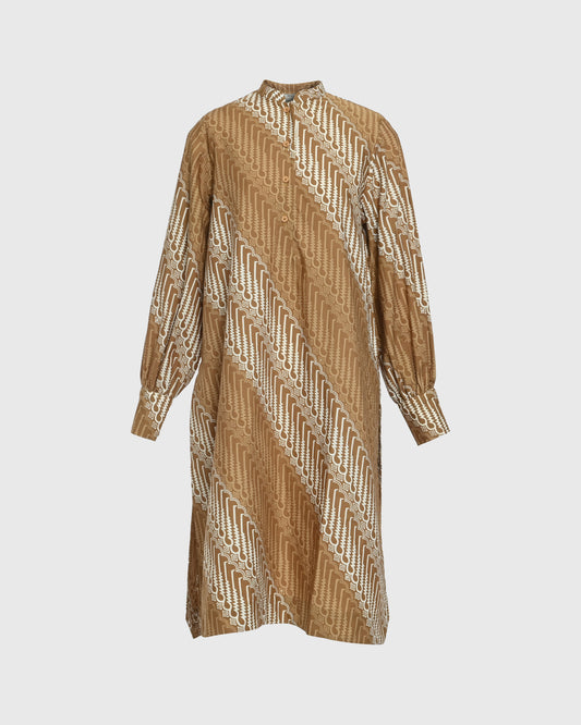 Tunik Long Batik Cap Parang Seno Kecil - F226