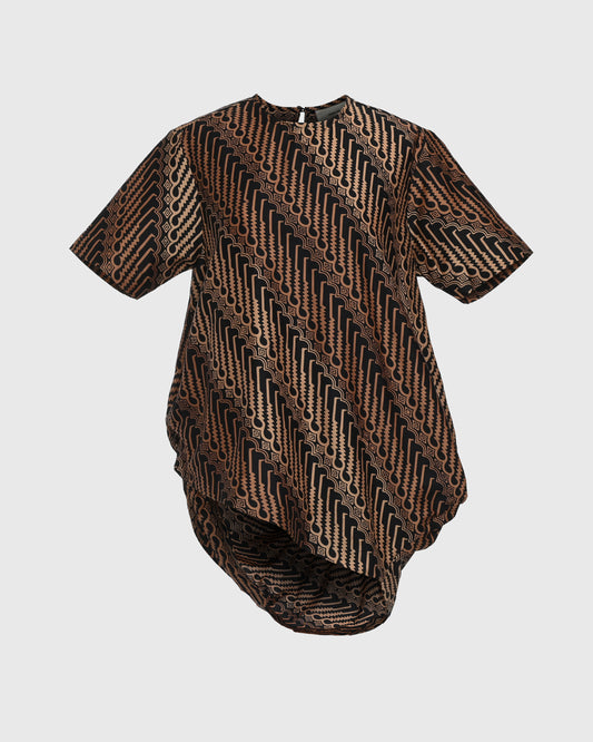 Kurung S/S Blouse Batik Cap Parang Seno Kecil - F226