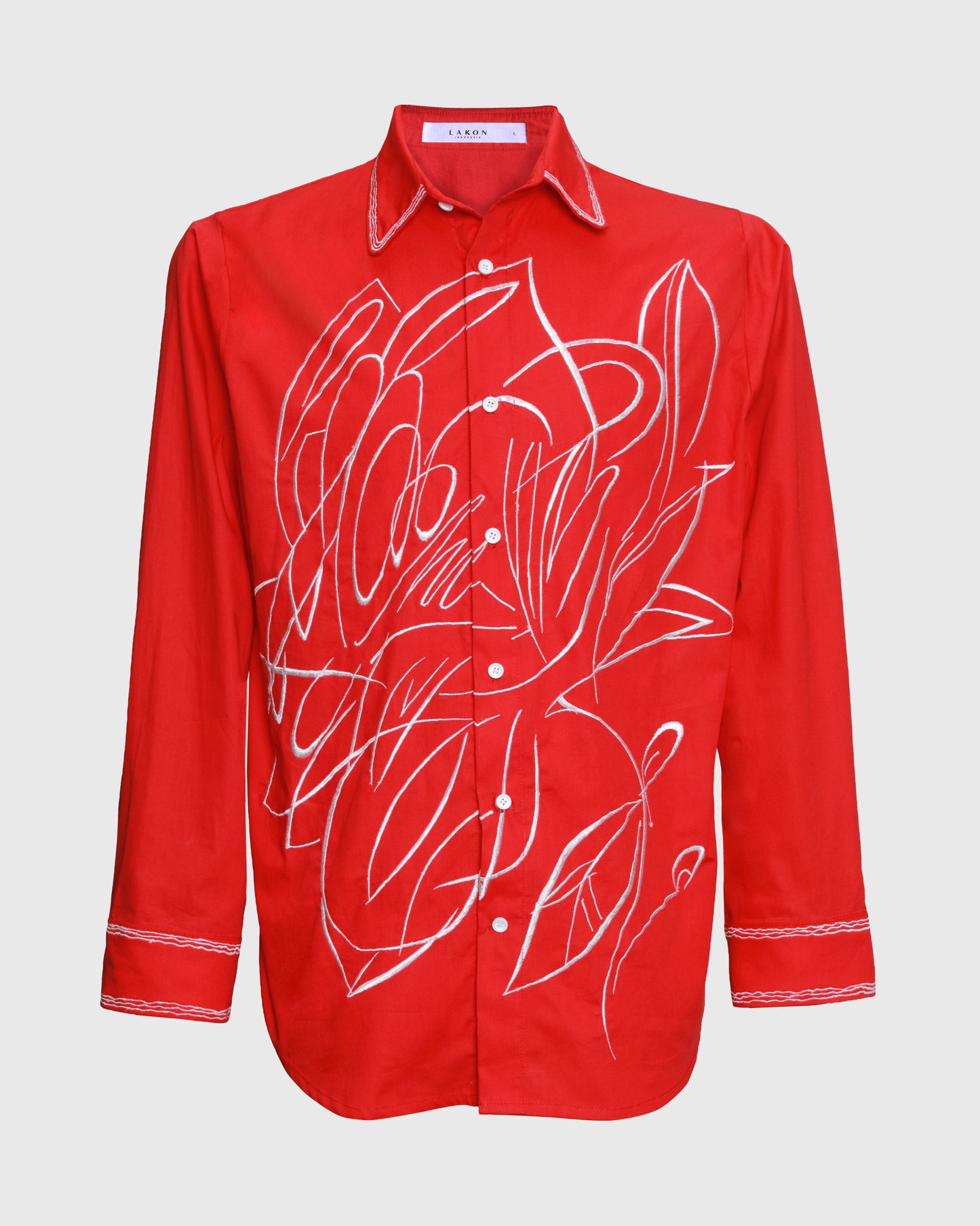 Lakon Kemeja Pria Harsa Flower Embroidery L/S Shirt HRT-02