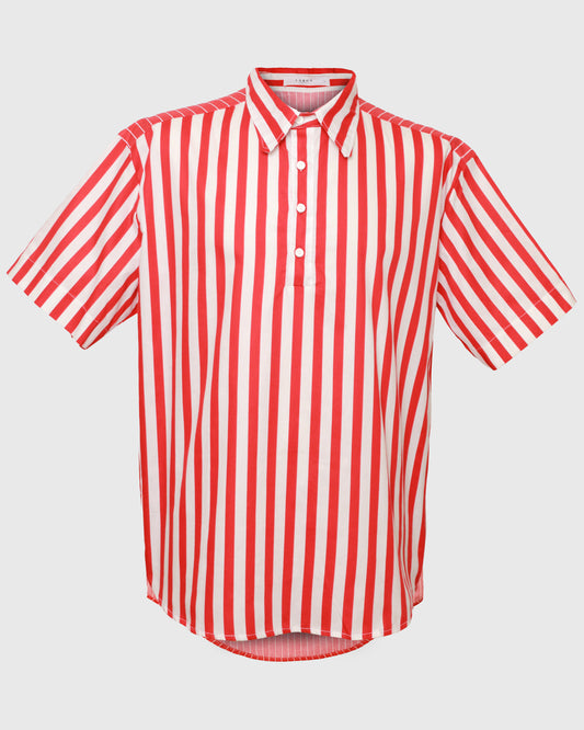 Lakon Indonesia - Kemeja Polo Harsa S/S Shirt HRT-05 Atasan Pria Lengan Pendek Garis Casual