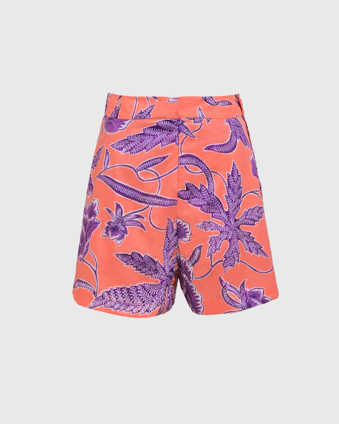 Lakon Indonesia - Pleated Skort Batik Salem - Rok Mini Wanita