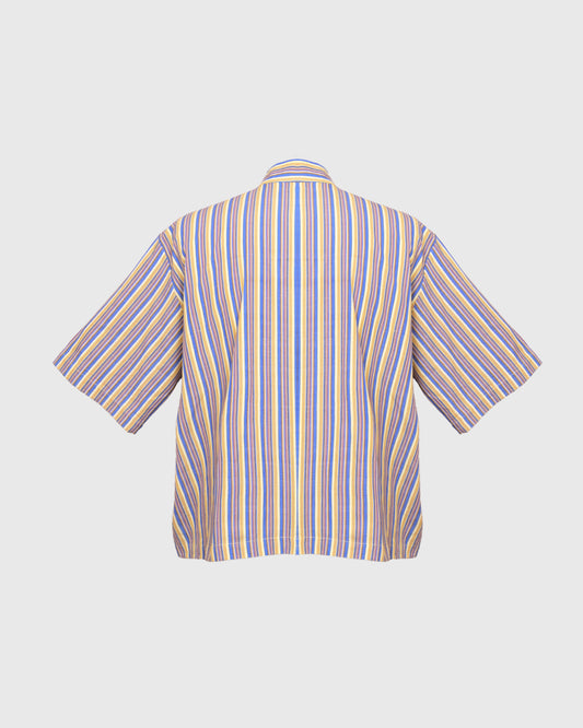 Lakon Indonesia - Beskap Lurik Shirt - Atasan Kemeja Pria