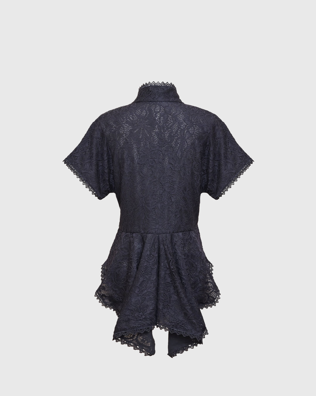 Lakon Indonesia - Beskap Harsa Peplum Shirt Brokat Berenda Lace - Atasan Brukat Wanita