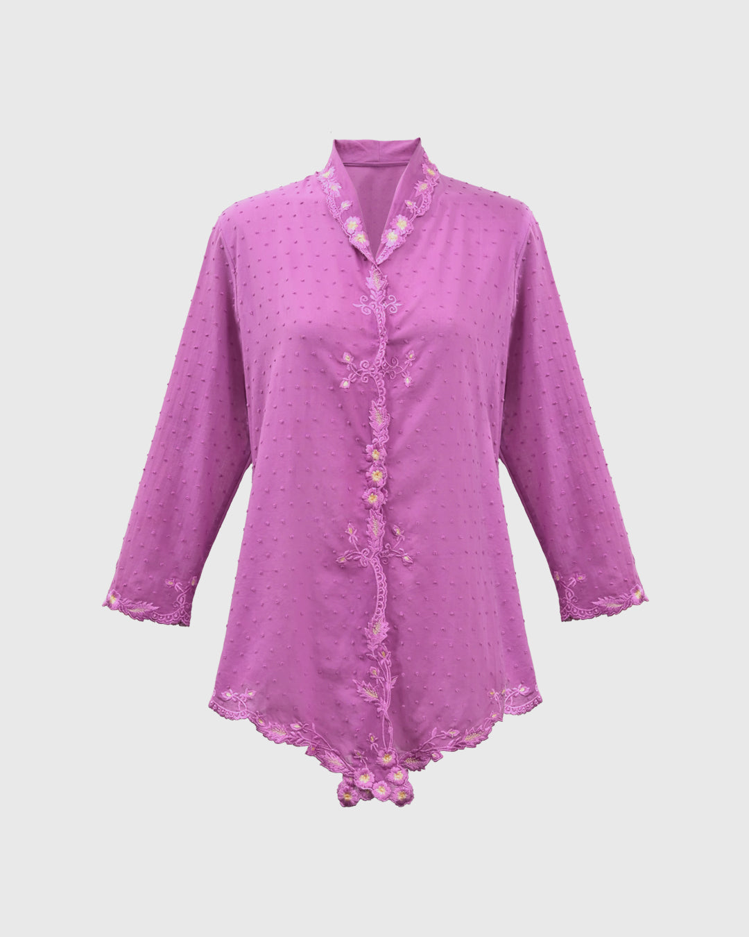 Lakon Indonesia - Kebaya 3/4 Sleeve LKBY-02 Purple - Kebaya Encim Atasan Wanita Tradisional