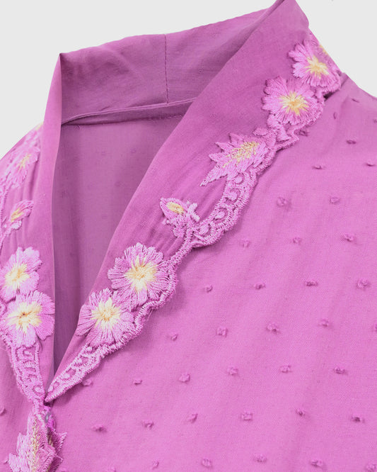 Lakon Indonesia - Kebaya 3/4 Sleeve LKBY-02 Purple - Kebaya Encim Atasan Wanita Tradisional