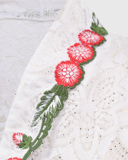 Lakon Indonesia - Kebaya Lace 3/4 LKBY-02 Off White - Kebaya Encim Atasan Wanita Tradisional