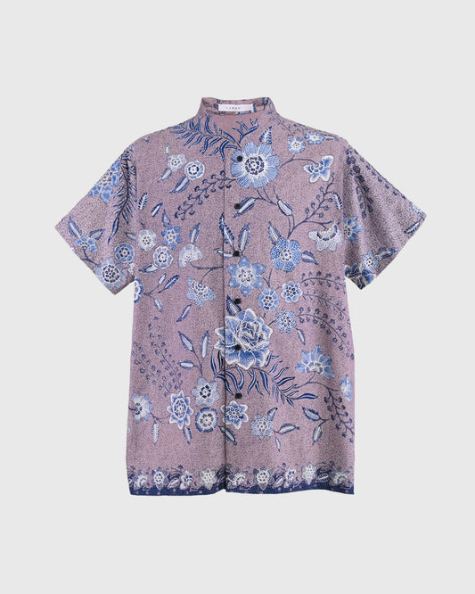 Men High Collar S/S Shirt - F126