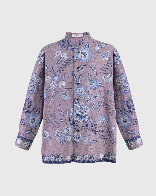 Men High Collar L/S Shirt - F126