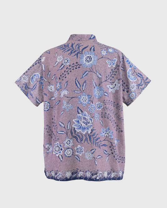 Men High Collar S/S Shirt - F126