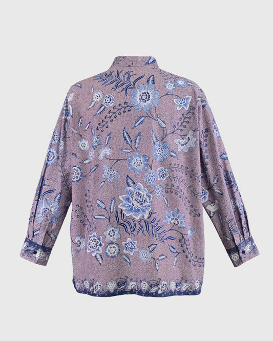 Men High Collar L/S Shirt - F126