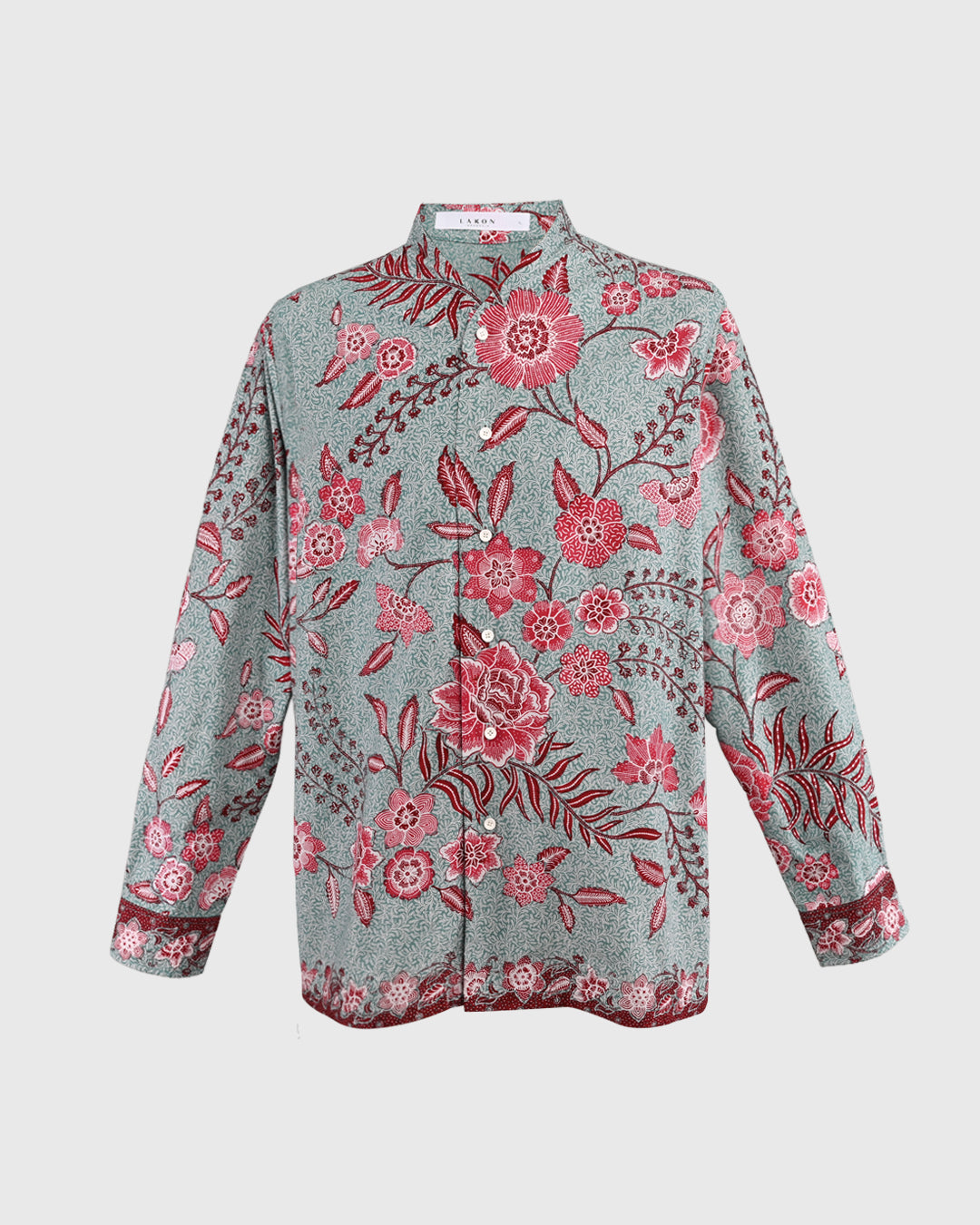 Men High Collar L/S Shirt - F126