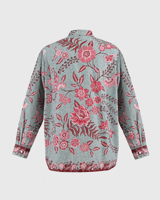 Men High Collar L/S Shirt - F126