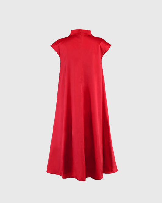 Cap Sleeve A-Line Dress - F126