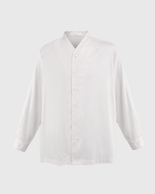 Men High Collar L/S Shirt - F126