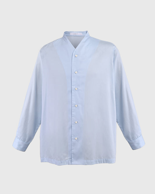 Men High Collar L/S Shirt - F126