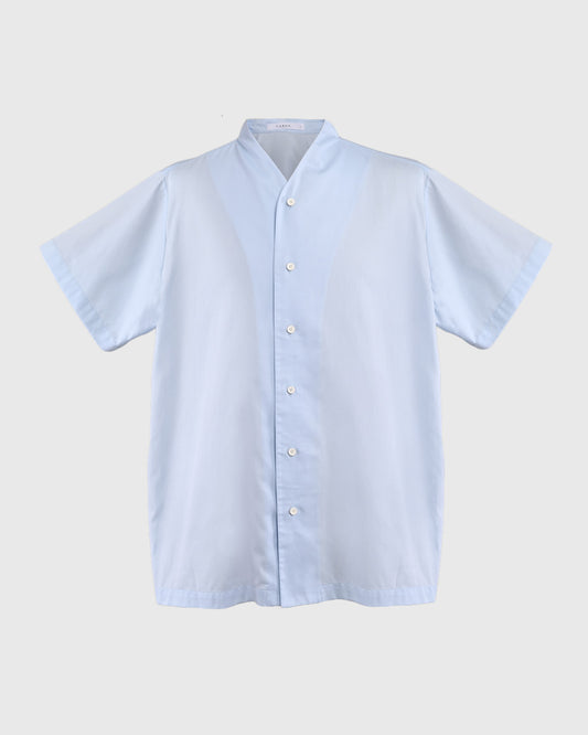 Men High Collar S/S Shirt - F126