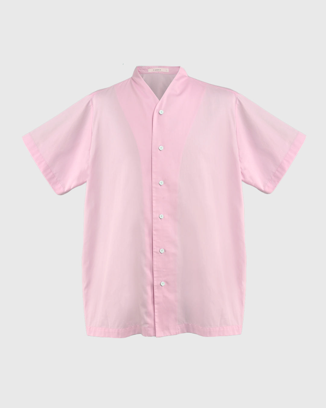 Men High Collar S/S Shirt - F126