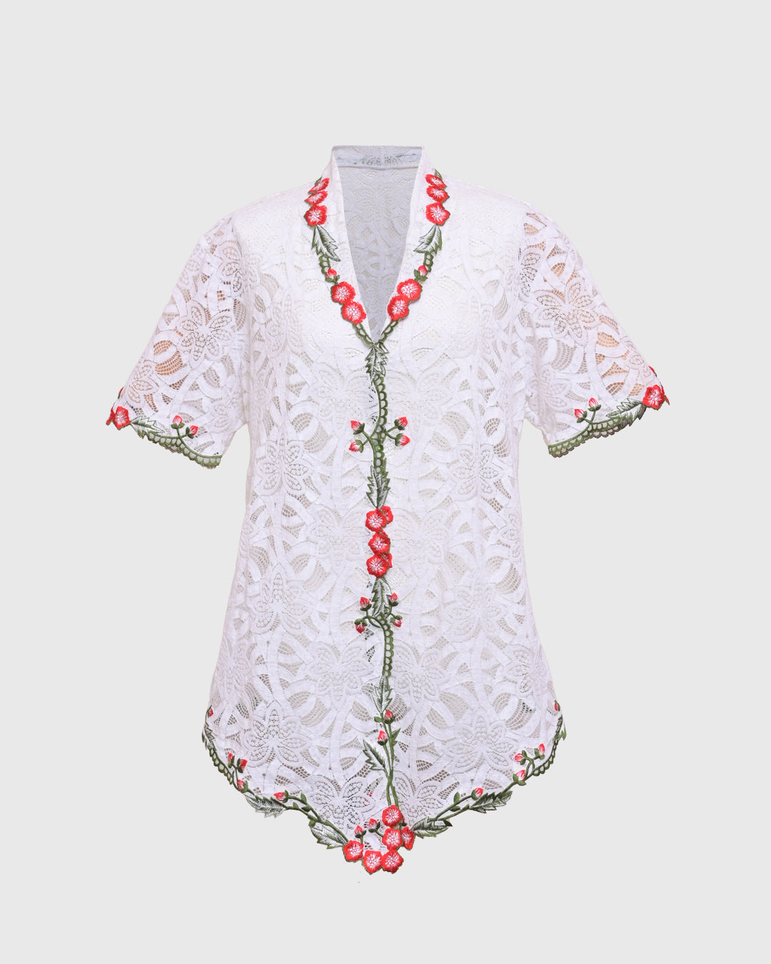 Lakon Indonesia - Kebaya Lace S/S LKBY-01 Off White - Kebaya Encim Baju Wanita Atasan Tradisional