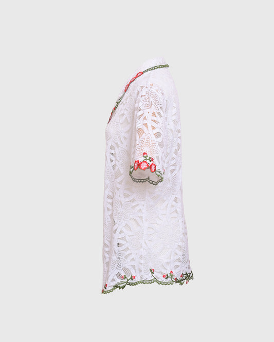 Lakon Indonesia - Kebaya Lace S/S LKBY-01 Off White - Kebaya Encim Baju Wanita Atasan Tradisional