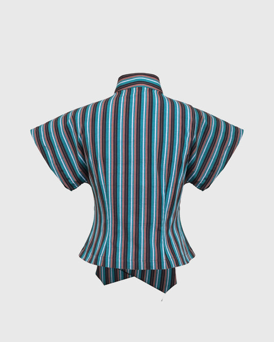 Lakon Indonesia - Beskap Lurik Shirt Wanita