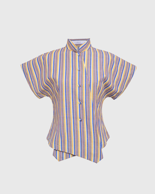 Lakon Indonesia - Beskap Lurik Shirt Wanita