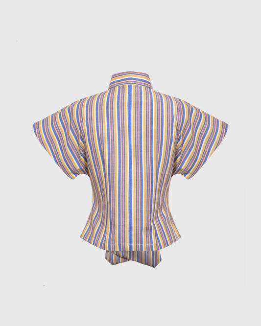 Lakon Indonesia - Beskap Lurik Shirt Wanita