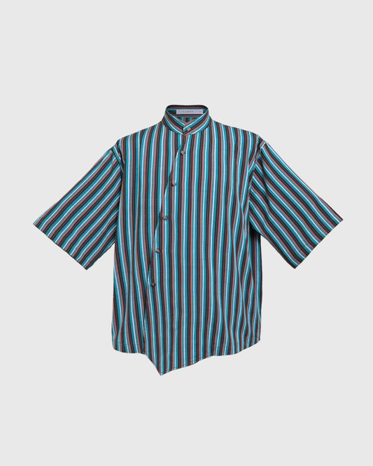 Lakon Indonesia - Beskap Lurik Shirt - Atasan Kemeja Pria