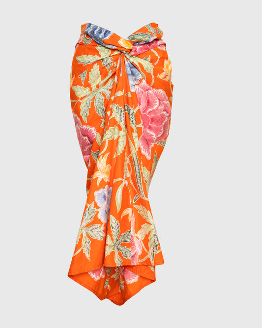 AR Rok Sarong AR-B03 Batik Bunga Orange