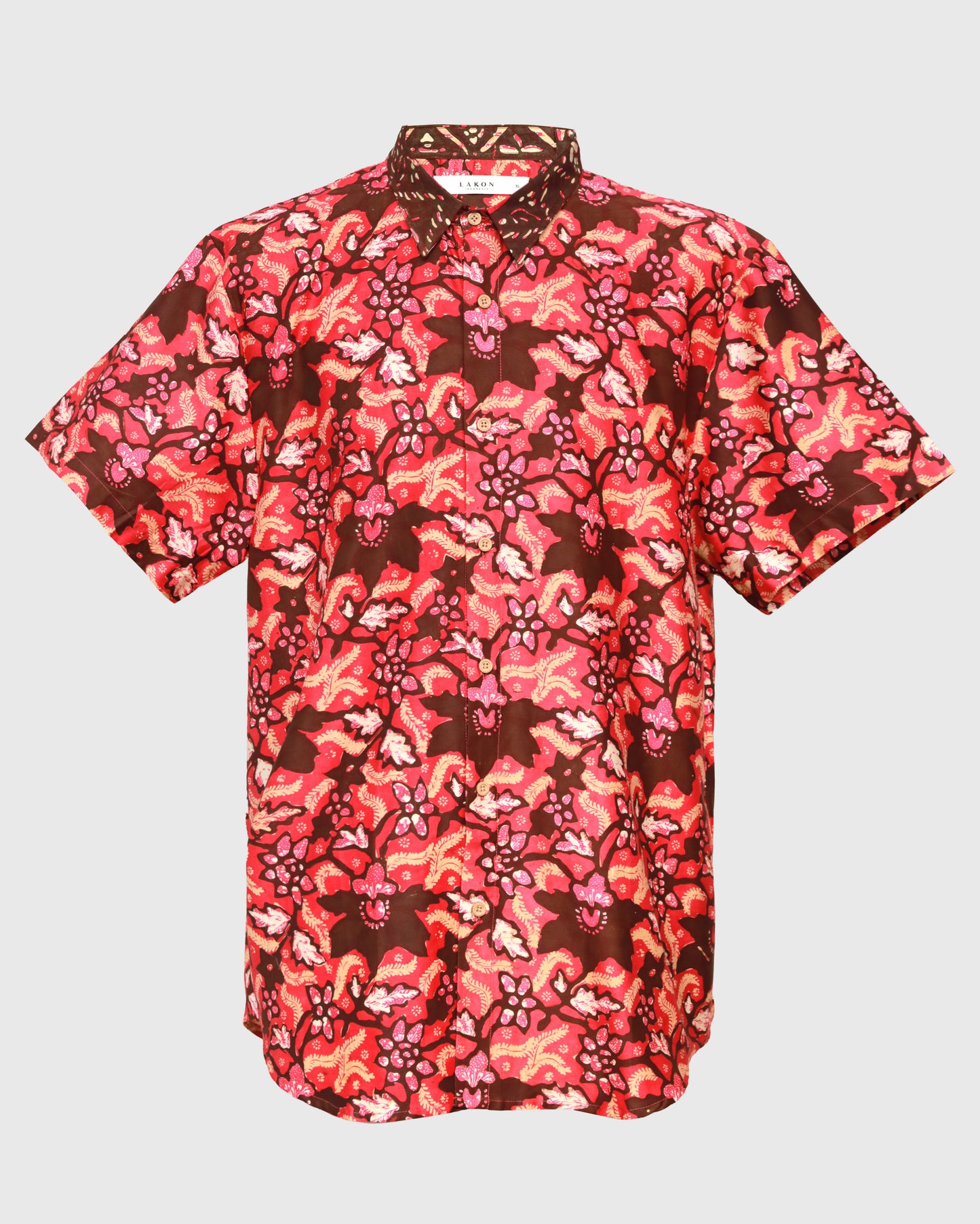 S/S Basic Shirt Batik Bunga LW Kemeja Pria