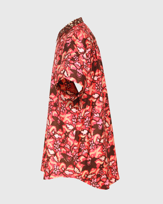 S/S Basic Shirt Batik Bunga LW Kemeja Pria