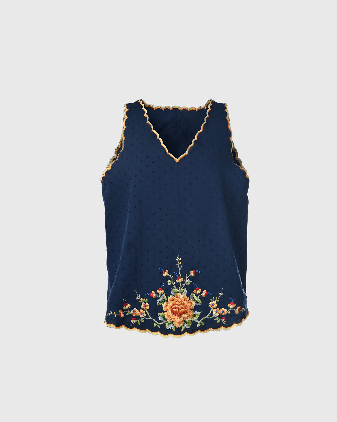 Embroidery V-neck Inner - LKBY-03 - F126