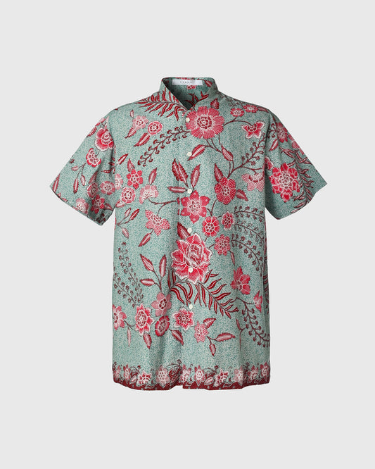 Men High Collar S/S Shirt - F126